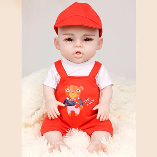 Herpinker 47cm 3KG Full Silicone Reborn Baby 18.5inch Baby Girl Boy Doll Toys Soft Silicone Realistic Toys Bebe Children Gift