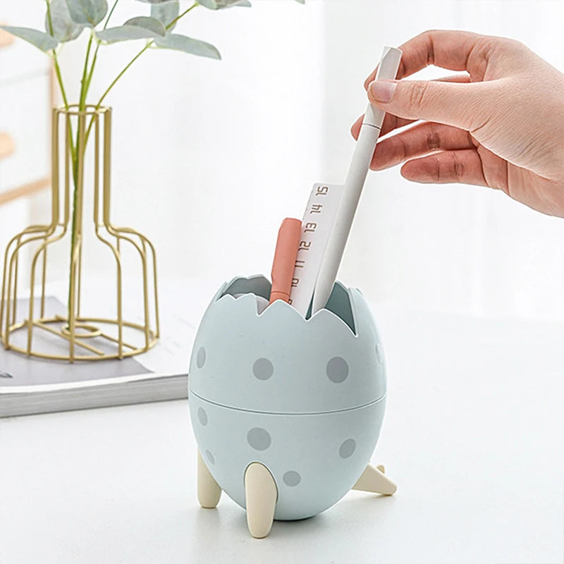 Cute Dinosaur Egg Detachable Pen Holder Organizer Pencil Pot Container Stationery Office Desktop Ornament Storage Box Kids Gift