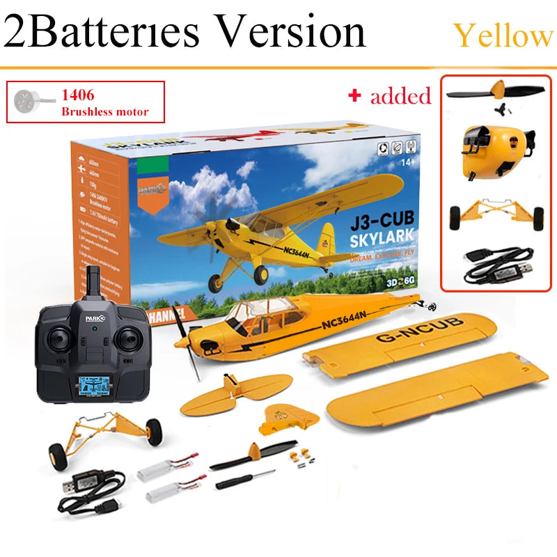 Hot Sale RC Plane RTF 2.4G Brushless Motor 3D/6G Remote Control Airplane  Wltoys A160 Upgraded J3-CUB Ready To Fly