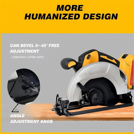 Cordless circular saw compatible with DEWALT 20V MAX battery, 2 blades, suitable for woodworking, stone and plastic, tools, batt