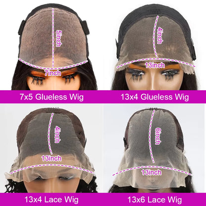 Brazilian 13x4 Glueless Curly Lace Front Wig Short Bob Frontal Wig Deep Water Wave 13X6 Hd Lace Frontal Human Hair Wig For Women