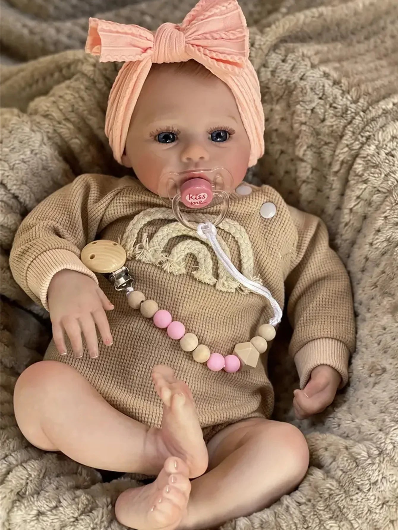 Risbecko 18 Inch Realistic Reborn Baby Doll - 45cm Handmade Reborn Preemie Baby Newborn Kids Toy Figure Gift Girl Dolls
