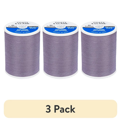 Medium Weight 3 Pack 300 Yards Core Spun Polyester Thread Durable Sewing Light Purple for Hand Machine