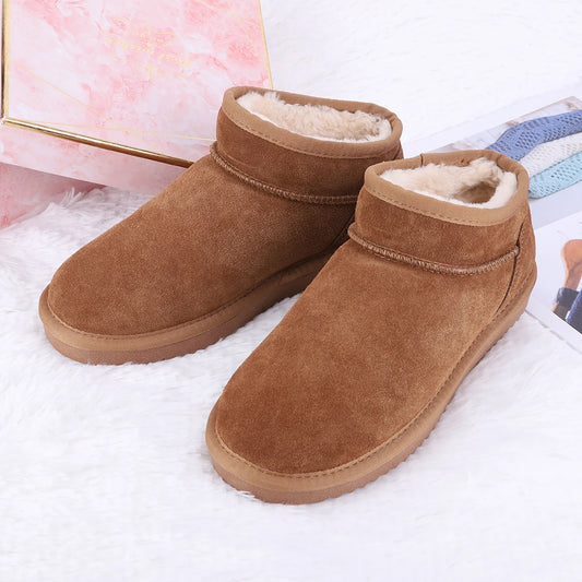 Women Snow Boots Warm Winter Booties Anti-Slip Comfort Ankle Boots Water Resistant Thermal Plush Boots for Outdoor Sports