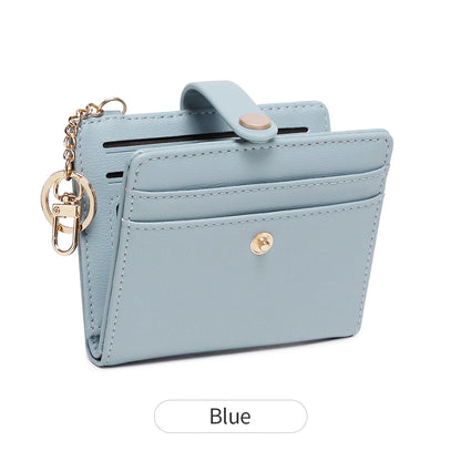 Classic Women's Short Wallet RFID Blocking Small Bifold Wallet Luxury Leather Pocket Credit Card/Card Holder Coin Purse Keychain