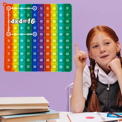 9x9 Multiplication Games Board Math Practice Activity Fidget Toys, Times Table Numbers Learning Toys Educational Stationery Kids