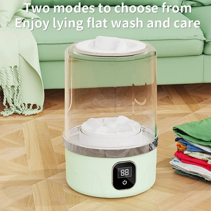 Rechargeable Mini Washing Machine Portable Underwear Washer Automatic Laundry Cup for Travel Home Dormitory Small Space Saver