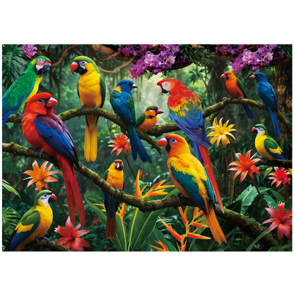 Parrots in the Jungle 1000 Piece Jigsaw Puzzle For Adults Women Men Birthday Christmas Gifts For Thanksgiving Home Decoration