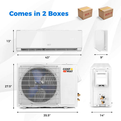 24000 BTU Wifi Enabled Mini Split Air Conditioner & Heater w/ Heat Pump