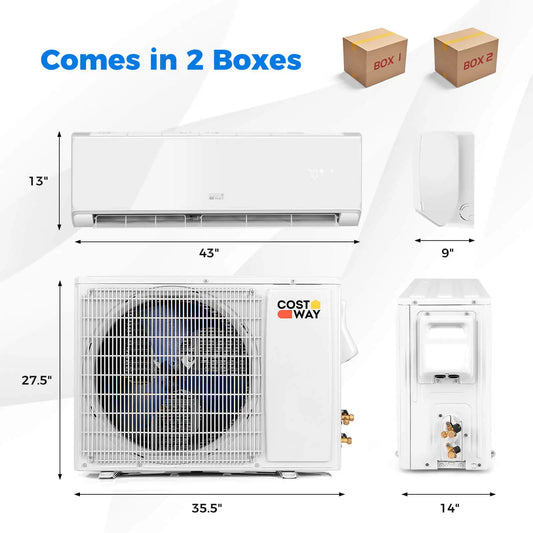 24000 BTU Wifi Enabled Mini Split Air Conditioner & Heater w/ Heat Pump
