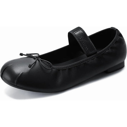 Ballet Flats Shoes for Women Mary Jane Flats Bow Dressy Comfortable Round Toe Slip On Ballerina Flat Shoes