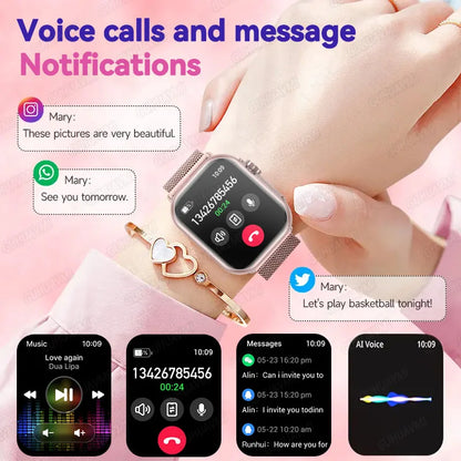 2025 Fashion Women Watch Ultra2 SE Smart Watches 1000mAh 1.85"AMOLED Full Touch Screen BT Call Smartwatch For Android IOS Ladies