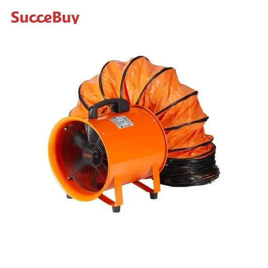 SucceBuy 8 inch Exhaust Fan Industrial Ventilation Fan with 10M/5M PVC Duct Hose 230W Portable Extractor Blower Warehouse Home