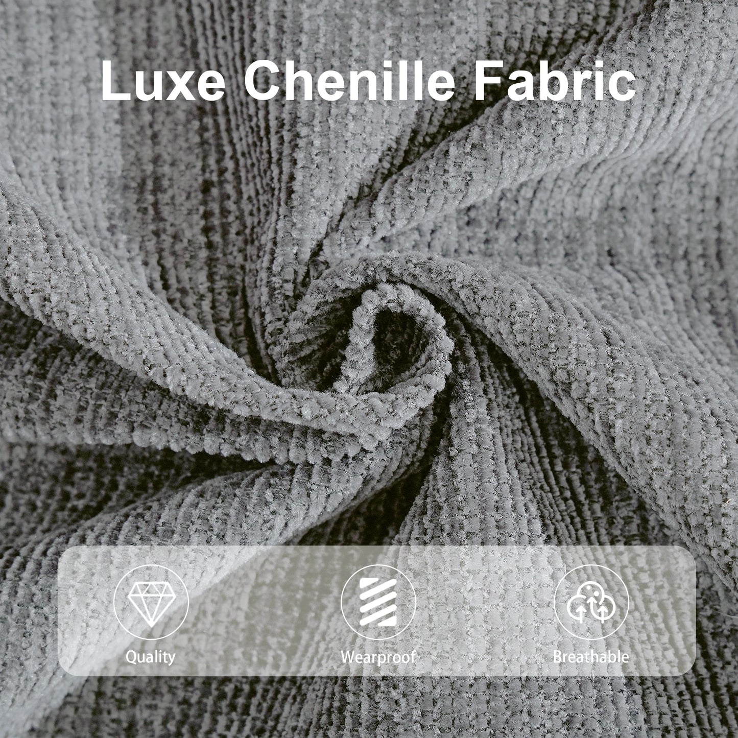 Couches for Living Room, 89 inch Cloud Couch Sofa in Chenile with Extra Comfy Soft Seats, Modern 3 Seater Sofas for Bedroom