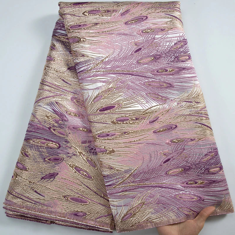 SJD LACE French Jacquard Lace Fabrics 2025 Latest African Brocade Tulle Lace Fabric for Sewing Women Wedding Party Dresses A3327