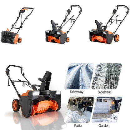 17" 20" 23"Electric Snow Blower Shovel 12A/15A 20-25 ft Throwing Distance
