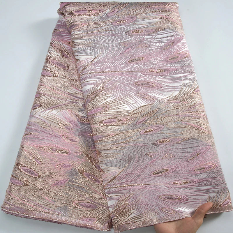 SJD LACE French Jacquard Lace Fabrics 2025 Latest African Brocade Tulle Lace Fabric for Sewing Women Wedding Party Dresses A3327