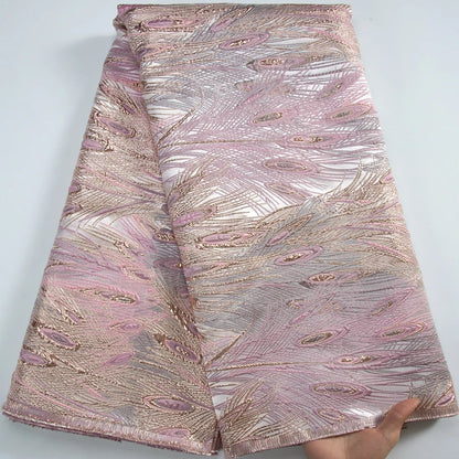 SJD LACE French Jacquard Lace Fabrics 2025 Latest African Brocade Tulle Lace Fabric for Sewing Women Wedding Party Dresses A3327