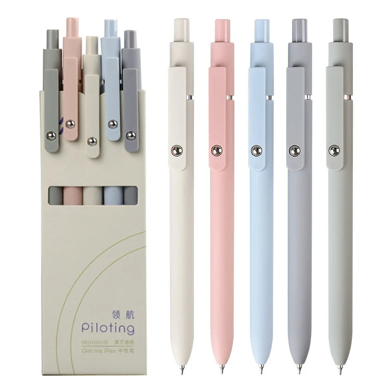 Piloting Morandi Colour Gel Pens Soft Touch Quick Dry Smooth 0.5mm Gel Ink Pen For School Student Writing Stationery Supplies