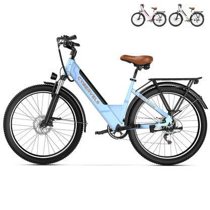26" Electric E Bike with 7-Speed,1000 Peak Electric Bike for Adults,up 80 Miles Removable Battery Ebike, Adult Electric Bicycles