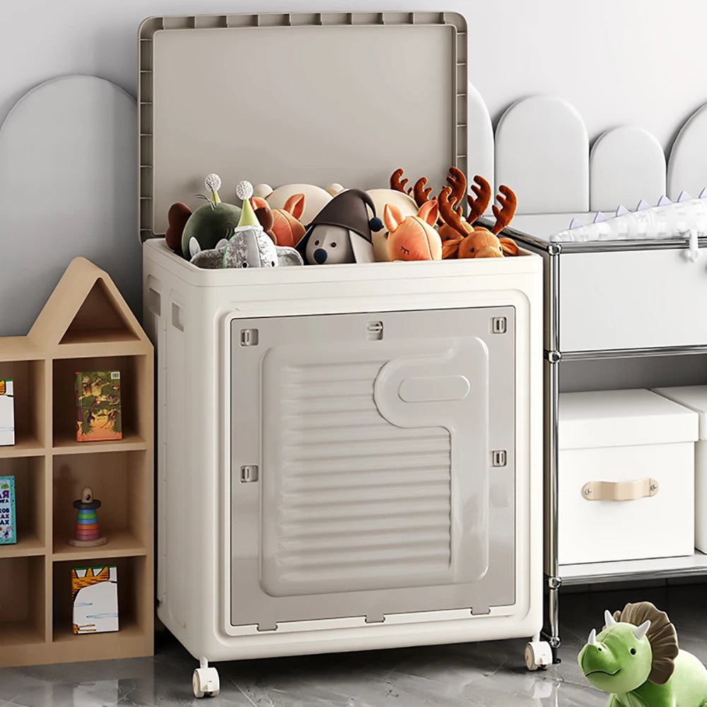 Rolling Laundry Hamper Large Capacity Collapsible Plastic Clothes Basket Laundry Hamper With Lid & Wheels for Laundry Room