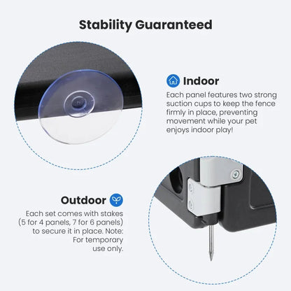 CONCETTA Plastic Dog Playpen 24 Inch, 4/6-Panel Pet Fence for Small Dog