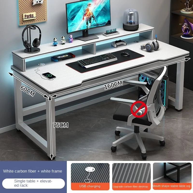 Shelf Living Room Office Desk Storage Standing Floor Metal Arbenic Computer Desks European Black Mesa De Escritorio Furniture