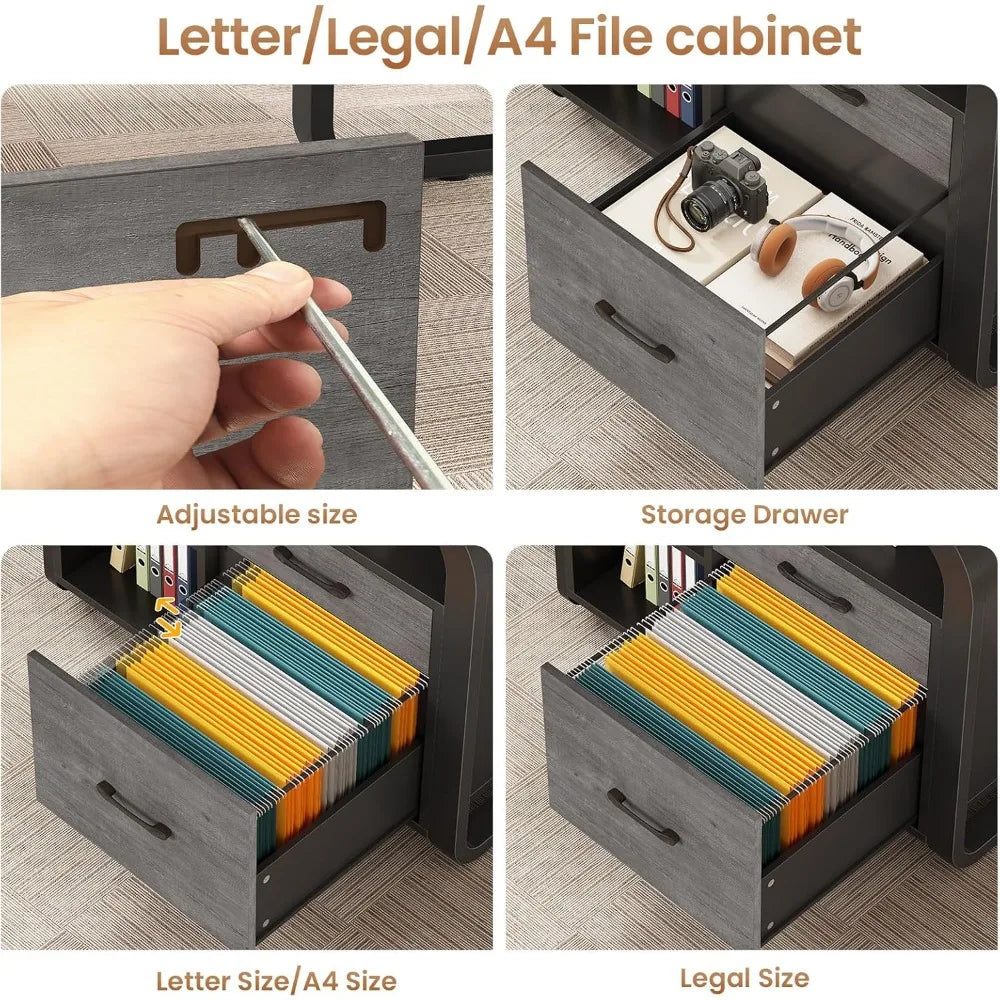 Executive Desk,Office Desk with File Drawer,Desk with Drawers,Computer Desk with Mobile CPU Stand,Storage Shelves,Customized