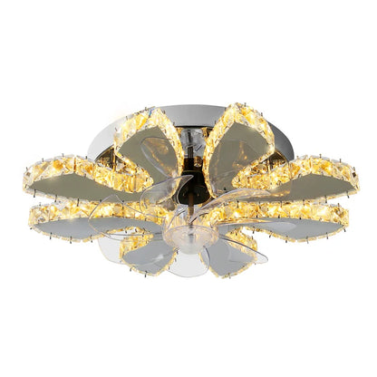 5 Rings Crystal Led Chandeliers Ceiling Mirror Stainless Steel Lustre Cristal For Kitchen Luminarias Parateto Fixtures Plafonier