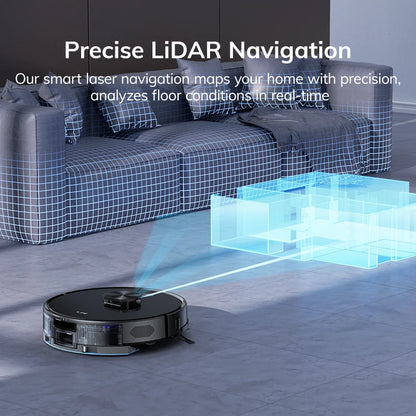 ILIFE A20 Robot Vacuum and Mop Combo, LiDAR Navigation, 3000Pa Suction, Smart Mapping, App/Alexa Control, Ideal for Pet Hair