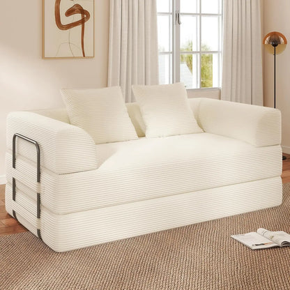 70" Cloud Convertible Floor Sofa Bed, 4-in-1 Foldable Compressed Loveseat Lounge Sleeper, 2-Seater Couch, Customized