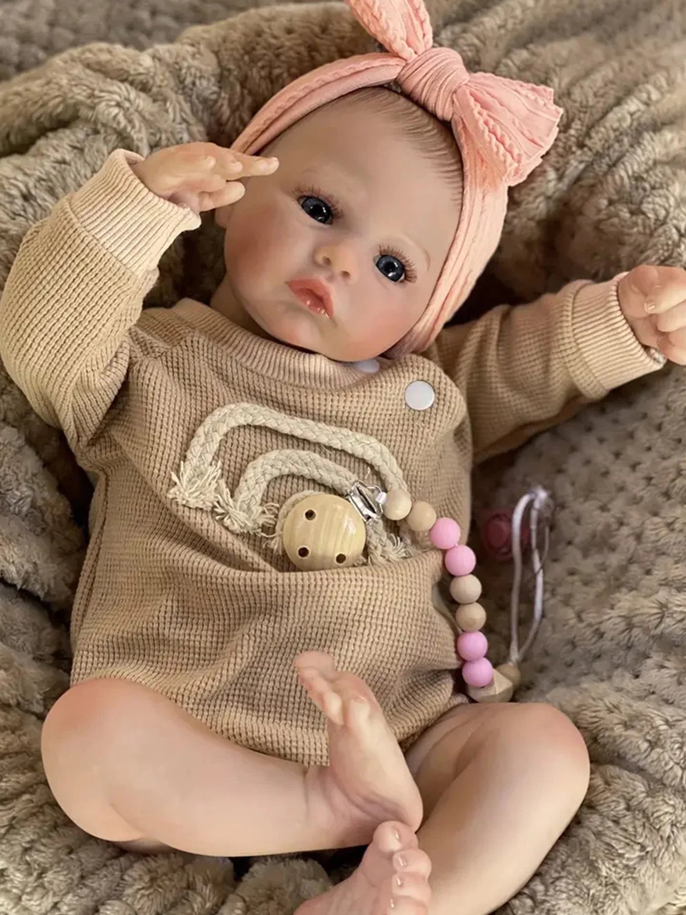 Risbecko 18 Inch Realistic Reborn Baby Doll - 45cm Handmade Reborn Preemie Baby Newborn Kids Toy Figure Gift Girl Dolls