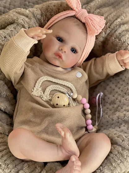 Risbecko 18 Inch Realistic Reborn Baby Doll - 45cm Handmade Reborn Preemie Baby Newborn Kids Toy Figure Gift Girl Dolls