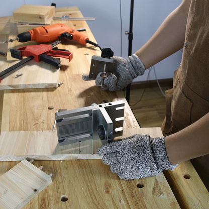 ALLSOME 6/8/10mm Dowelling Jig, 3 In 1 Wood Drilling Guide Locator Adjustable Dowel Jig Kit For DIY Woodworking Tool