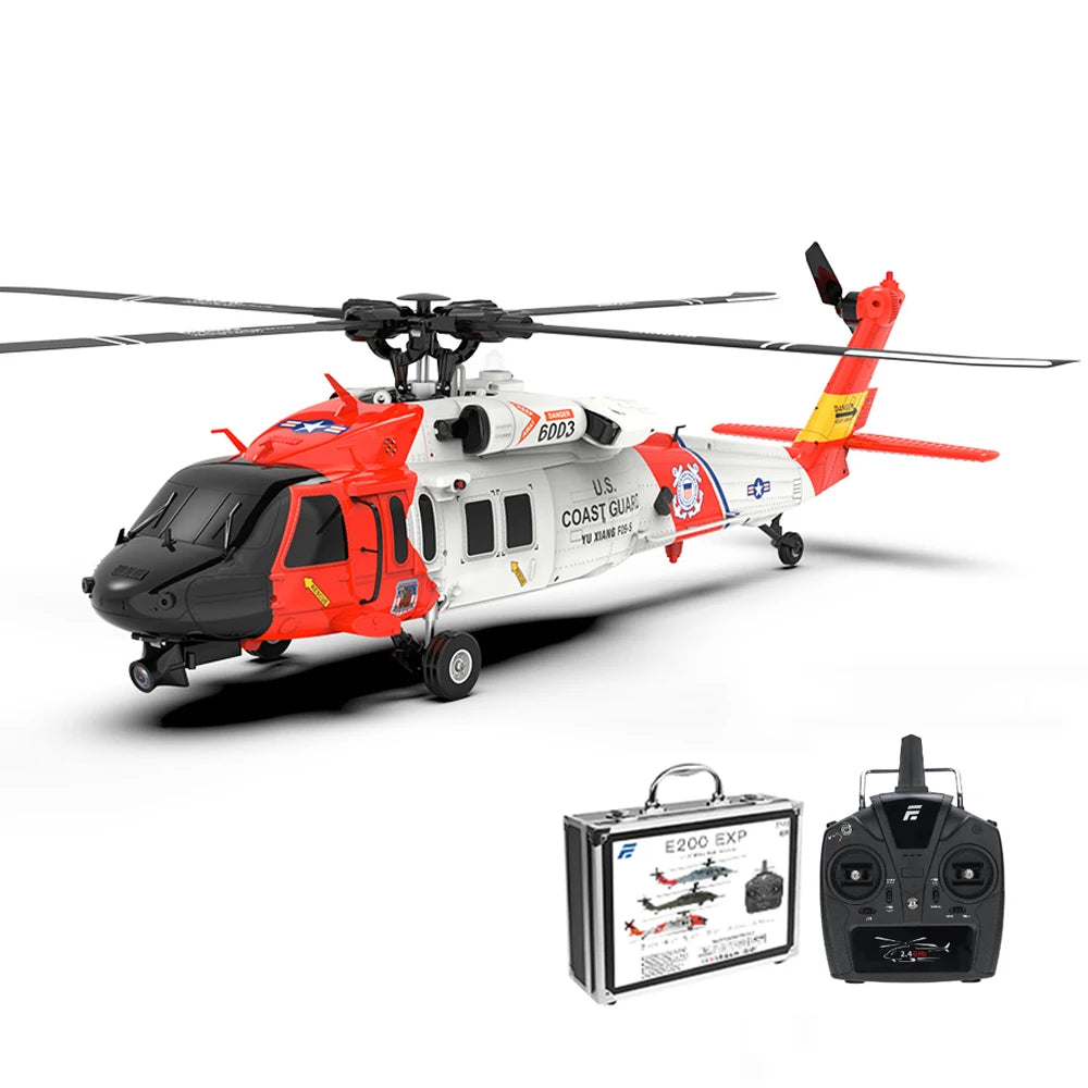 Eachine E200 EXP UH-60 SH-60 MH-60 2.4G 6CH 6-Axis Gyro Optical Flow Localization Dual Brushless Motor Flybarless RC Helicopter