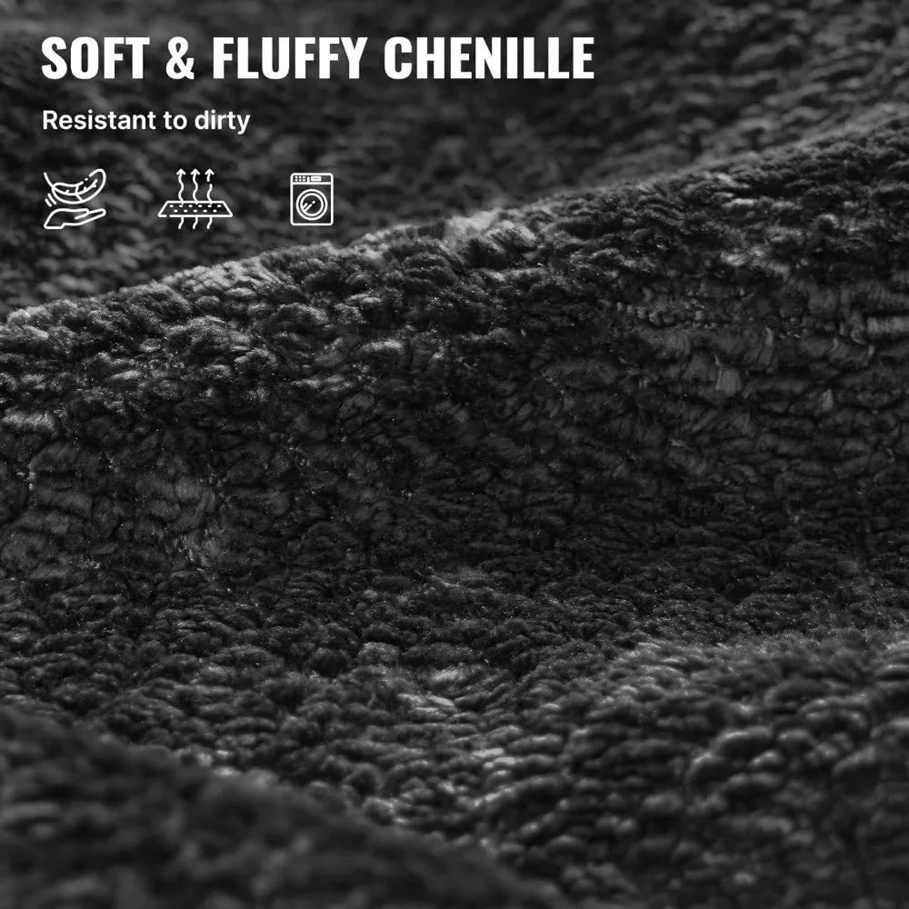 77'' Chenille Upholstered Modern Cloud Loveseat Sofa, No Assembly Required Deep Seat Couches Includes 2 pcs Pillows for Living R