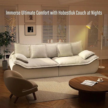 Sectional Sofa 2-Seater Modular – Comfy Loveseat with Throw, Deep Seat Small Sofa, Memory Foam for Living Room/Office/Apartment