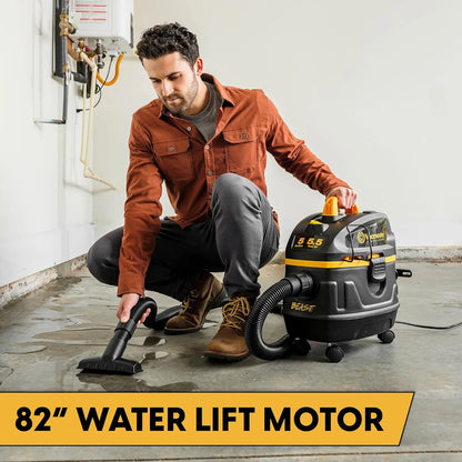 5-Gallon Wet/Dry Vacuum with 5.5 HP, 320 Air Watts Power, 9 Accessories & Blower Function