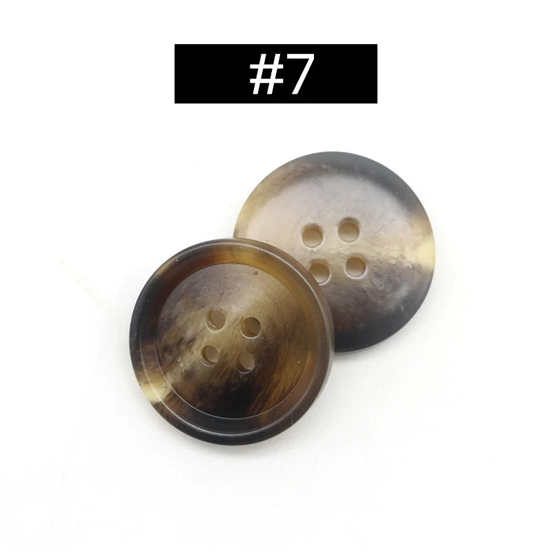 20pcs Resin 4 Holes Buttons Sewing Accessories Size Complete for Clothing Decorative Plastic Buttons Handmade DIY