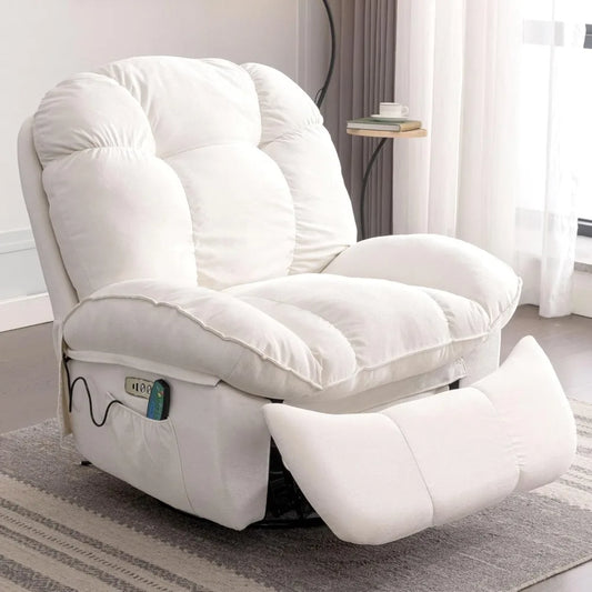 Power Recliner Chair,Massage Rocker Recliner Chairs for Adults with Heated,Oversized Rocker Swivel Chairs, Customized