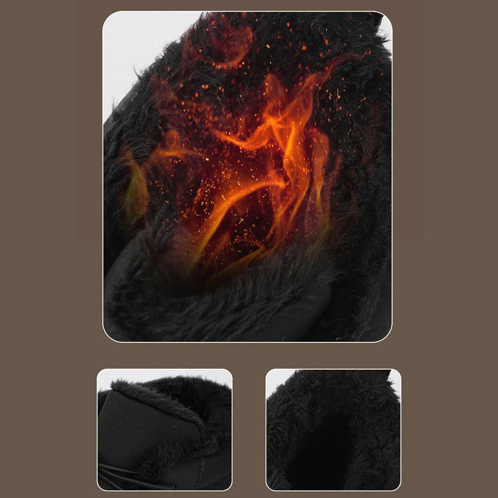 Winter Warm Running Barefoot Shoes WomenMen Rubber High Ankle Boots Waterproof Non-Slip Breathable for Outdoor Trekking Climbing