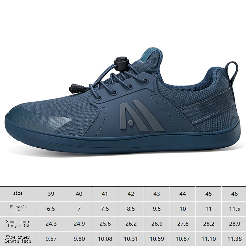 Men's Barefoot Shoes with Wide Toe Box Minimalist Shoes Walking Shoes Trail-Running Shoes for Hiking Outdoor Workout Training