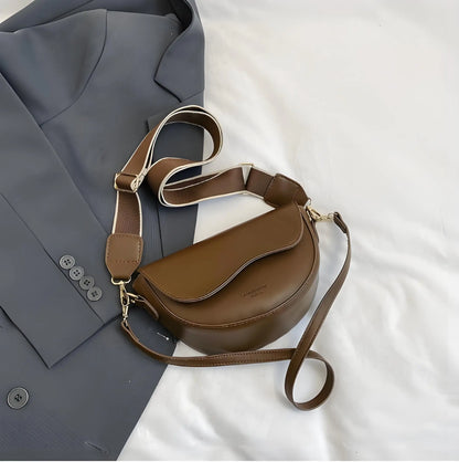 2025 New Trendy Women's Crossbody Saddle Bag - Niche Fashion Minimalist Casual Underarm Shoulder Bag