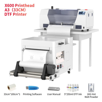 A3 DTF Printer For Epson XP600 Impresora A3 DTF Printing Machine Direct to Film Transfer A3 DTF Printers For T-Shirt Hoodies bag