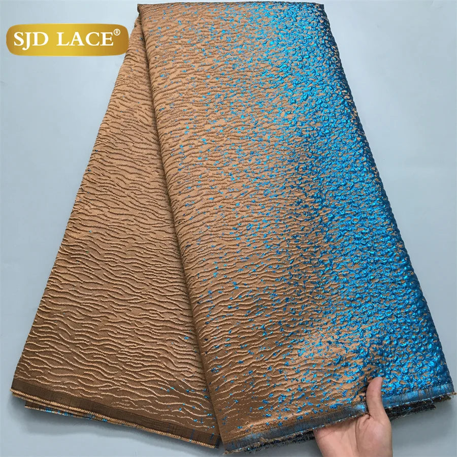 SJD LACE African Nigerian Brocade Lace Fabrics 2025 US Shipping Jacquard French Damask Lace For Sewing Women Party Dresses 4152