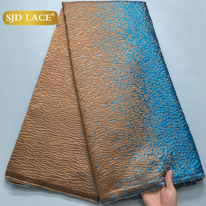 SJD LACE African Nigerian Brocade Lace Fabrics 2025 US Shipping Jacquard French Damask Lace For Sewing Women Party Dresses 4152