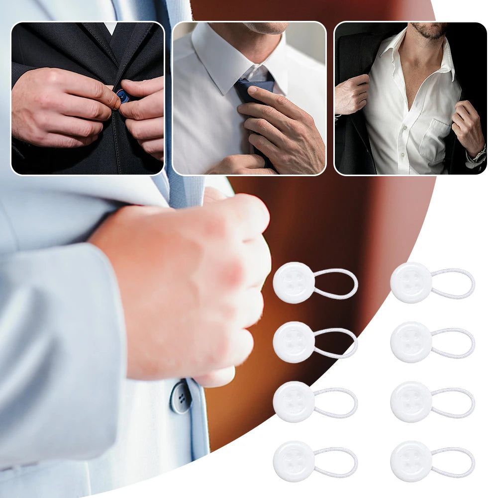 Relief Tight Collars No Sewing Required Jean Button Extender Flexible Button Waist Extenders for Expansion of Men Dress Shirts