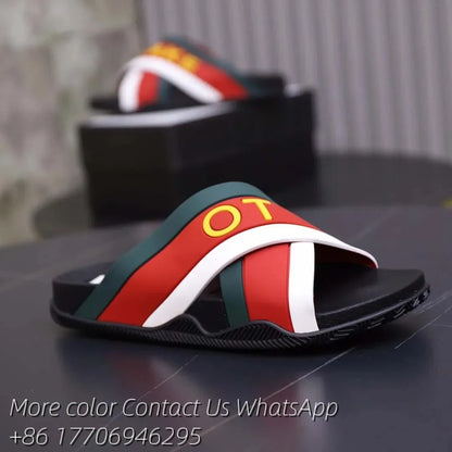 Designer Sandal Women Men Rubber Leather Slide Sandal Dress Shoe Wedges Sandal Beach Slippers Luxury Summer Platform