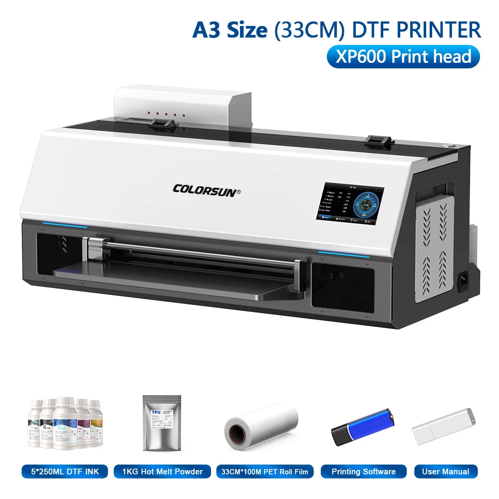 Colorsun A4/A3 DTF Printer Impressora T-Shirt Printing Machine A3/A4 DTF Printers For T-Shirt Hoodies Cloth all Fabric