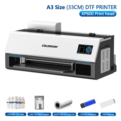 Colorsun A4/A3 DTF Printer Impressora T-Shirt Printing Machine A3/A4 DTF Printers For T-Shirt Hoodies Cloth all Fabric